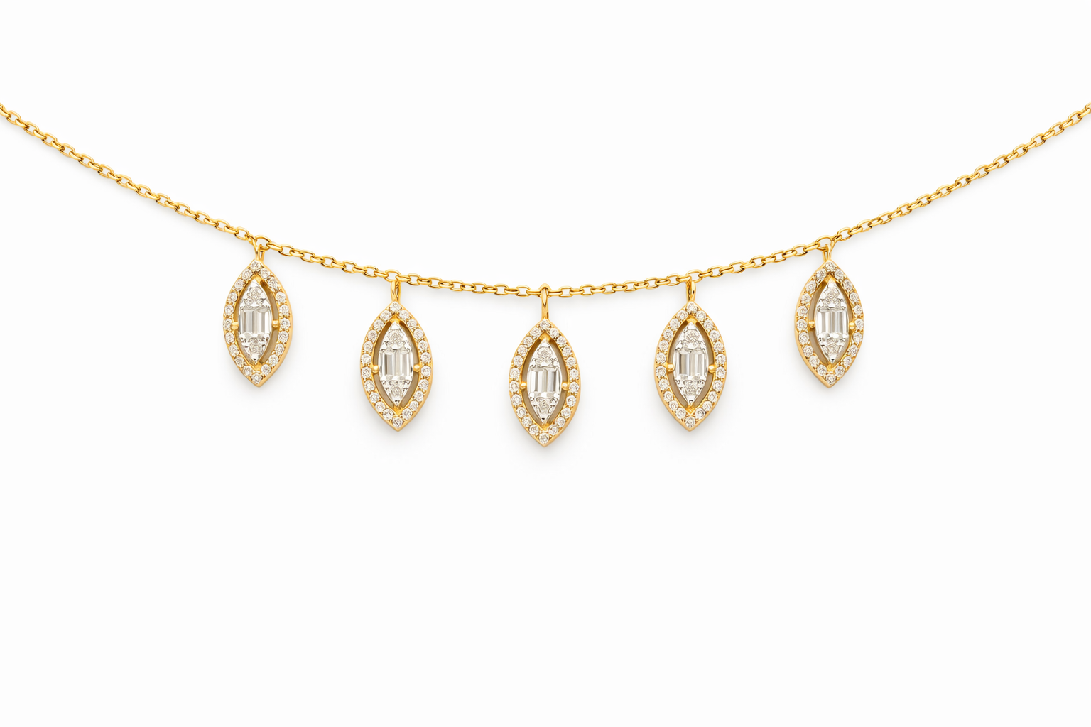 14K YELLOW GOLD NATURAL DIAMOND MARQUISE BRACELET – 7.5" – JY Jewelry Wholesale
