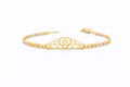 14K THREE TONE LEAVES DESIGN 15 YEARS BRACELET WTH CROWN – 7" – JY Jewelry Wholesale