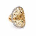 14K ELEGANT OVAL CZ DETAIL RING – 8 – JY Jewelry Wholesale