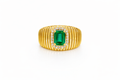 14K DELICATE BAR DESIGN BACKGROUND GREEN STONE RING – 8 – JY Jewelry Wholesale