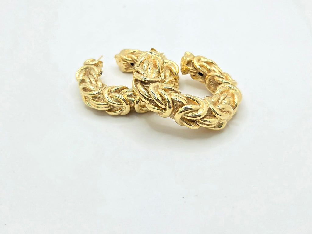 10K BIG BYZENTINE EARRINGS – JY Jewelry Wholesale