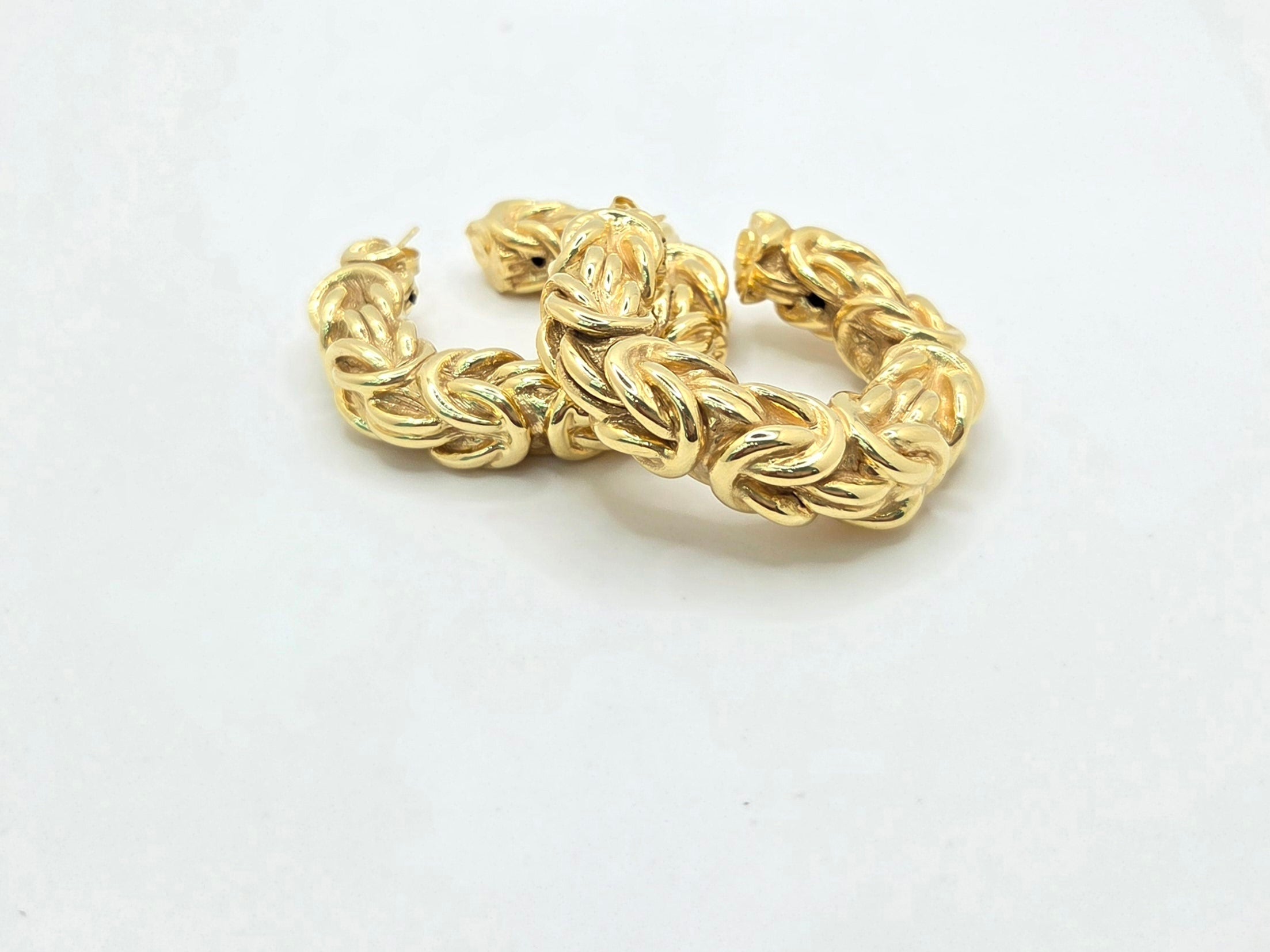 10K BIG BYZENTINE EARRINGS – JY Jewelry Wholesale