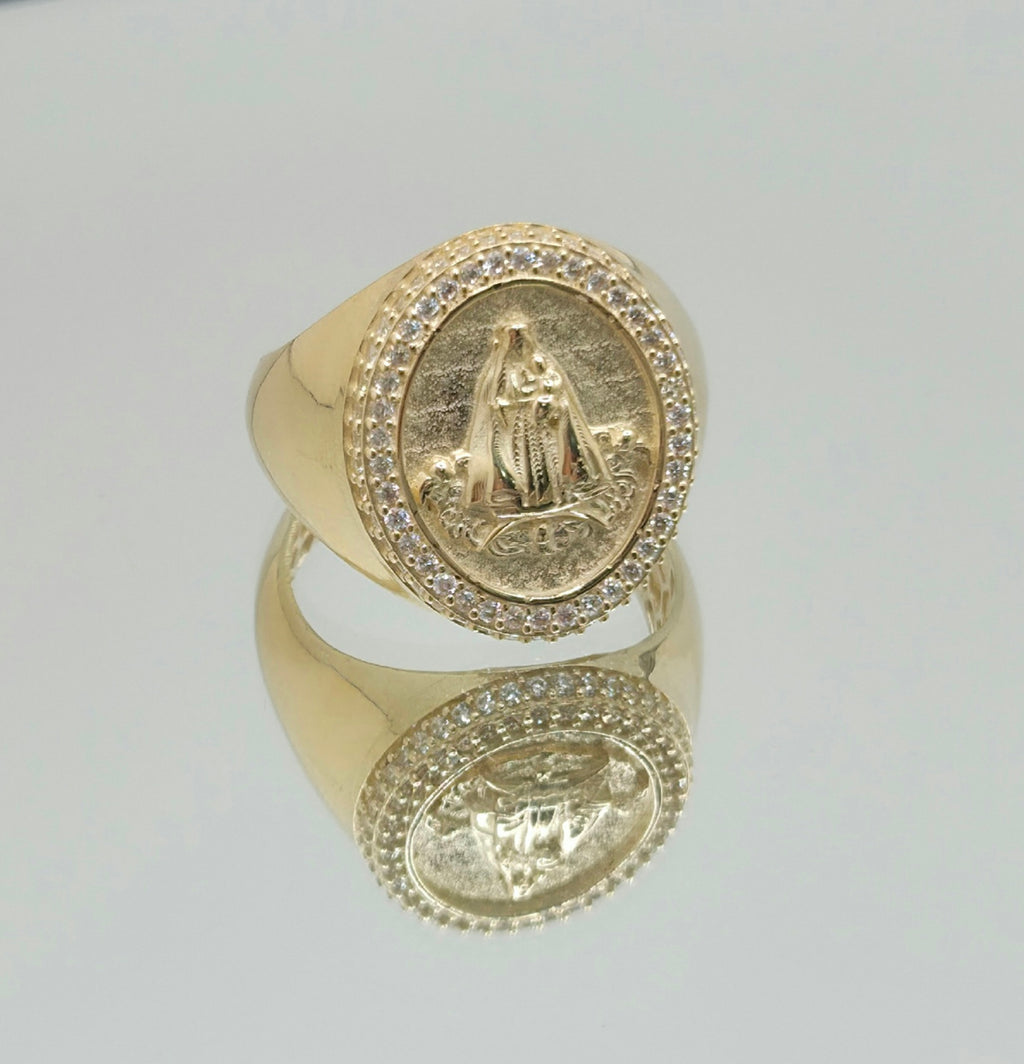 10K CZ OVAL CARIDAD RING – 11 – JY Jewelry Wholesale