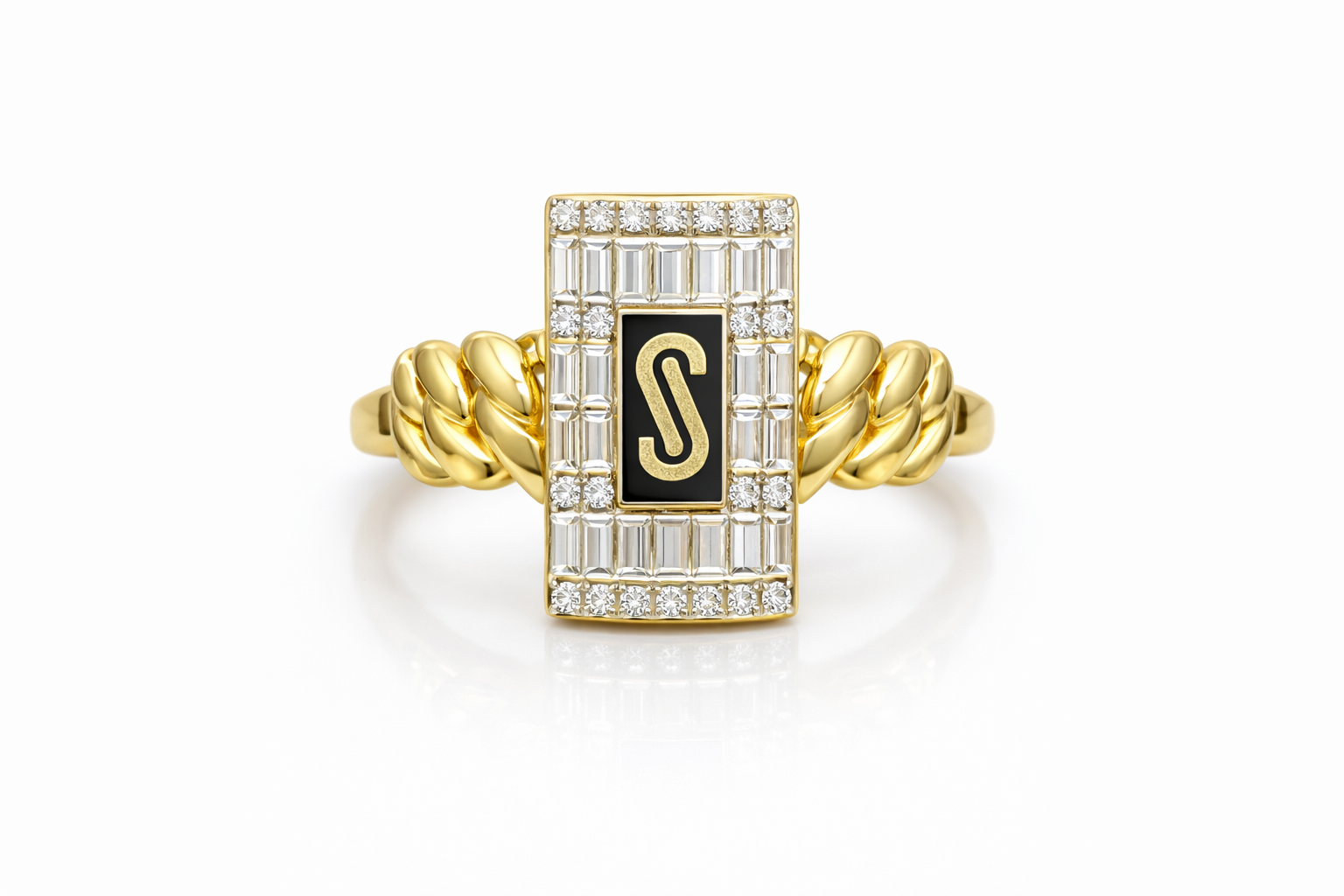 10K BAGUETTE MONACO CERTIFIED WOMAN'S RING – 7-8 – JY Jewelry Wholesale