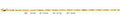 14K Gold Figaro 3+1 Concave Light Chain - 2.2 mm