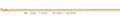 14K Gold Cuban Concave Regular Chain - 3.2 mm
