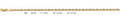 14K Gold Valentino with Star & Rail D.C. 3 Color and White Chain - 2.6 mm