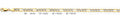 14K Gold Figaro 3+1 WP Light Chain - 4.6 mm