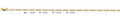14K Gold Figaro 3+1 WP Light Chain - 2.2 mm