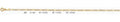 14K Gold Figaro 3+1 WP Regular Chain - 2.1 mm