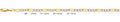 14K Gold Stamped Figaro 3+1 WP Chain - 4.8 mm