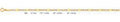 14K Gold Stamped Figaro 3+1 WP Chain - 3.7 mm