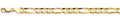 14K Gold Figaro 3+1 Concave Regular Chain - 8.6 mm