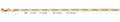 14K Gold Figaro 3+1 Concave Regular Chain - 3.1 mm