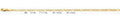 14K Gold Figaro 3+1 Concave Regular Chain - 2.7 mm