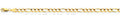 14K Gold Figaro 3+1 Concave Open Light Chain - 5.6 mm