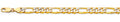 14K Gold Figaro 3+1 WP Regular Chain - 9.5 mm