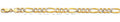 14K Gold Figaro 3+1 WP Regular Chain - 6.9 mm