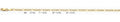 14K Gold Figaro 3+1 WP Regular Chain - 2.7 mm