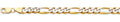 14K Gold Figaro 3+1 WP Regular Chain - 11.3 mm