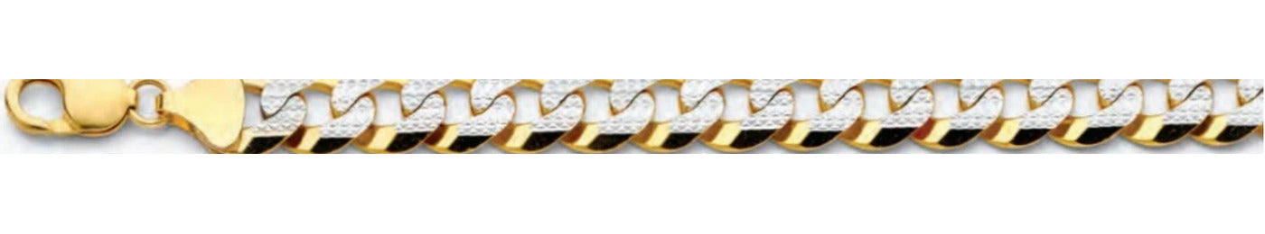 14K Gold Cuban Regular WP Chain - 14 mm