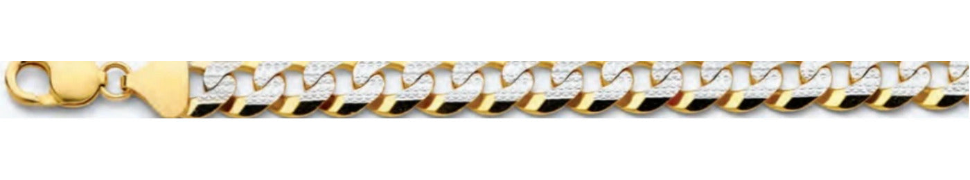 14K Gold Cuban Regular WP Chain - 12.2 mm