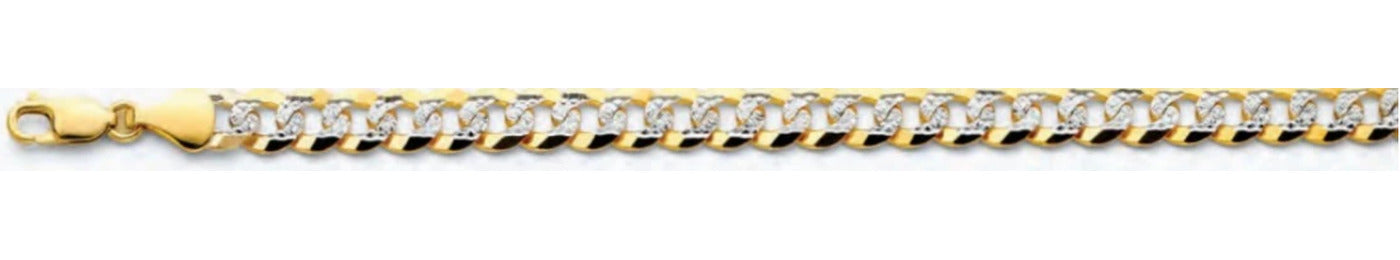 14K Gold Cuban Regular WP Chain - 8.2 mm