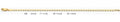 14K Gold Flat Mariner Chain - 2.5 mm