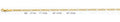 14K Gold Figaro 3+1 Regular YP Chain - 2.7 mm