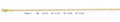 14K Gold Assorted WP - Figaro 1/1 Chain - 2.2 mm