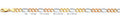 14K Gold Figaro 3+1 Concave Regular 3 Color Chain - 5.5 mm