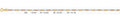 14K Gold Figaro 3+1 Concave Regular 3 Color Chain - 1.8 mm