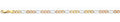 14K Gold Ficonucci 3 Color Chain - 3.9 mm