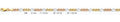 14K Gold Ficonucci 3 Color Chain - 3.1 mm