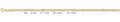 14K Gold Stamped Figaro 3+1 WP Chain - 3.7 mm