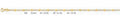 14K Gold Stamped Figaro 3+1 WP Chain - 3.2 mm