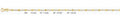 14K Gold Stamped Figaro 3+1 WP Chain - 2.5 mm