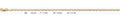 14K Gold Basic Valentino 3 Color Chain - 2.6 mm