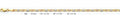 14K Gold Valentino with Star D.C. 3 Color Chain - 3.3 mm