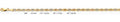 14K Gold Valentino with Star & Rail D.C. 3 Color and White Chain - 3.3 mm