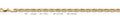 14K Gold Valentino with Star D.C. 3 Color Chain - 4.8 mm