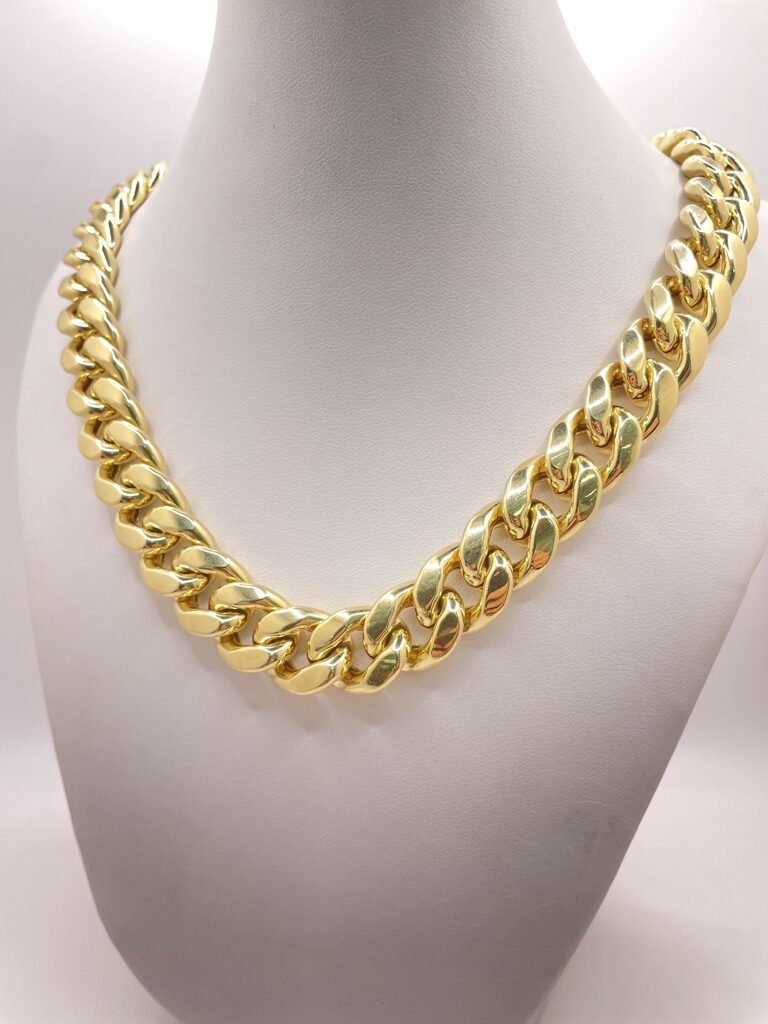 10K SEMISOLID MIAMI CUBAN CHAIN 24" 13MM – JY Jewelry Wholesale