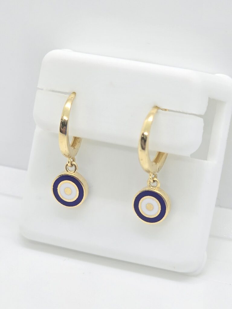 10K PURPLE TARGET HOOP EARRINGS – JY Jewelry Wholesale