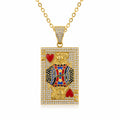 10K CZ POKER ''K'' PENDANT – LARGE – JY Jewelry Wholesale