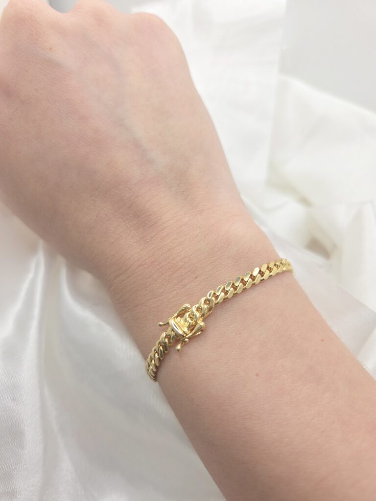 10K SOLID MIAMI CUBAN BRACELET – 4MM 7" – JY Jewelry Wholesale