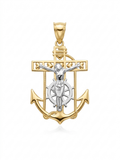 10K GOLDEN JESUS ON ANCHOR PENDANT – JY Jewelry Wholesale