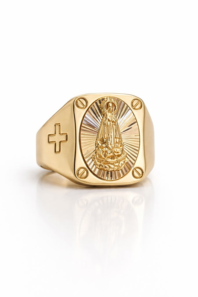 10K VIRGEN DE LA CARIDAD RING – 12 – JY Jewelry Wholesale