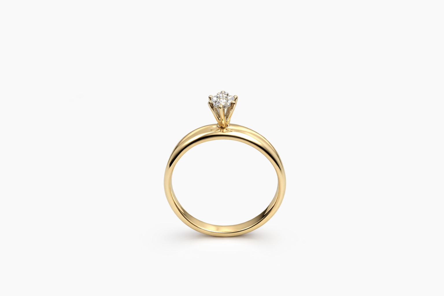 10K SMALL ALMOND SHAPE DIAMOND PROMISE RING – 7 – JY Jewelry Wholesale