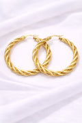 10K MODERN WOVEN HOOPS EARRINGS – 4 5MM – JY Jewelry Wholesale