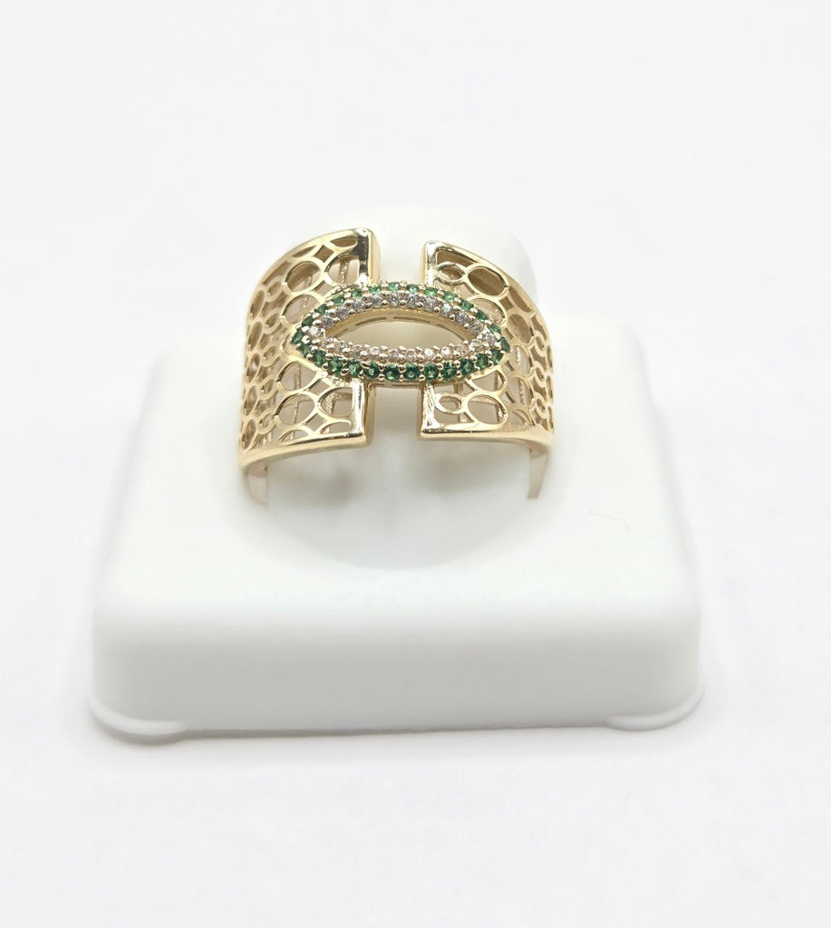 10K FANCY OAVLS SILHOUETTES BACK DESIGN OVAL DETAIL CENTER RING – 7-7.5-8 – JY Jewelry Wholesale